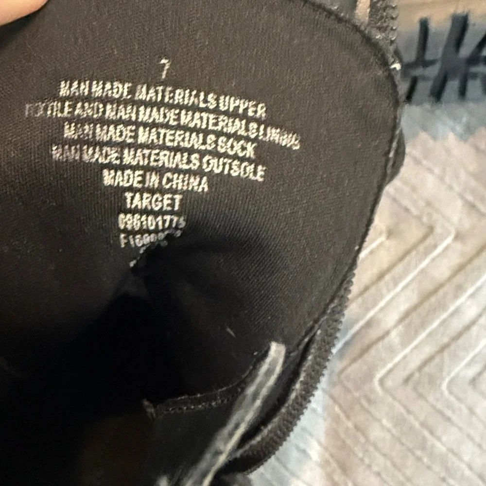 A New Day Black Croc-Embossed Lace-Up Comabt Boots - Picture 11 of 14